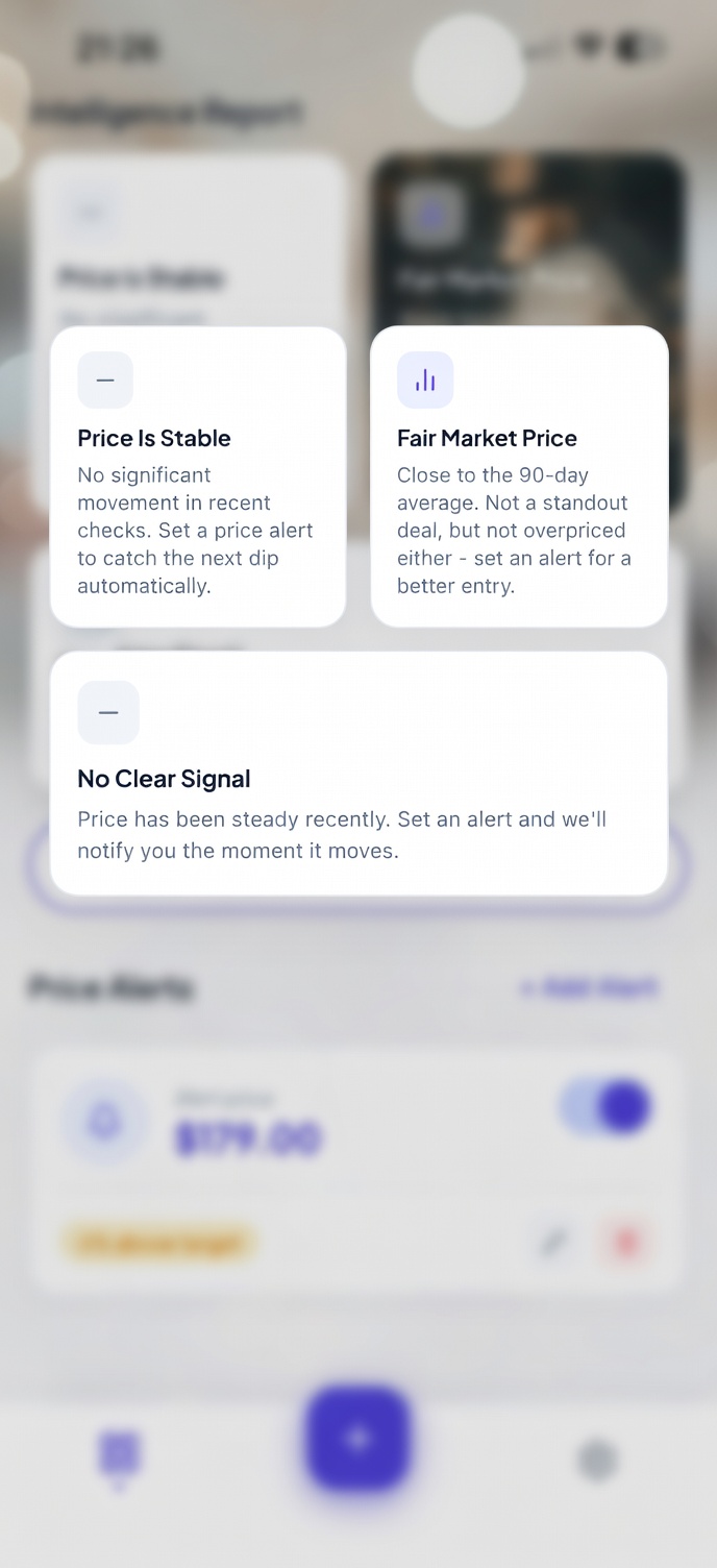 Intelligence Report screen